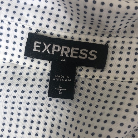 Express button up white with black dots - Picture 2 of 8